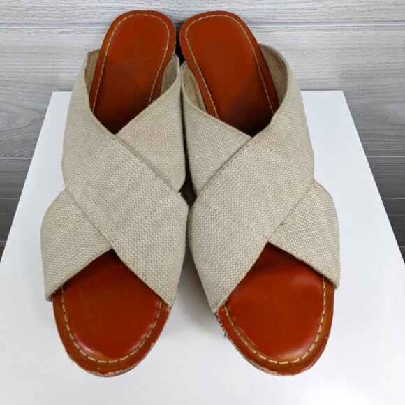 Taupe Solanz Cork Wedge 9.5 - Picture 3 of 11